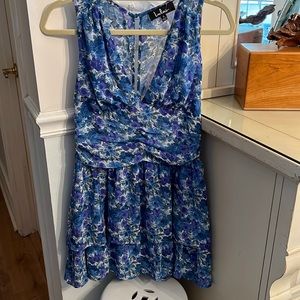 Blue Floral Lulus Dress EEEUC